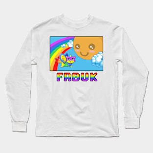 Fluffy Rainbow Butterfly Unicorn Kitty 16-Bit Long Sleeve T-Shirt